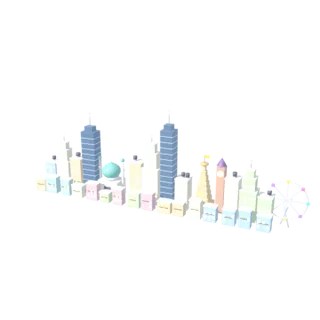 Endless mode's city skyline